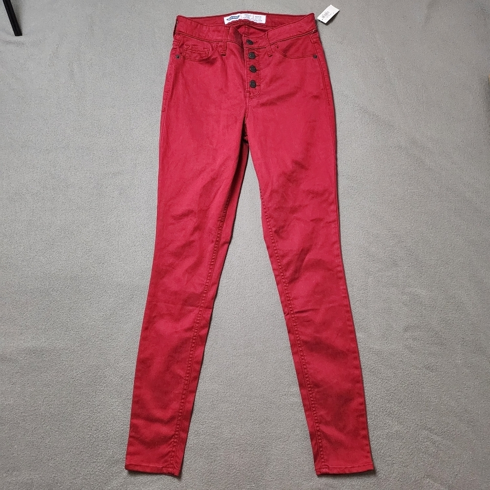 Old navy women’s Red rockstar jeans, size 4 High Rise